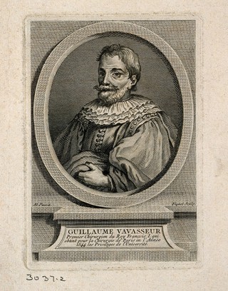 Guillaume Vavasseur. Line engraving by E. Ficquet, 1765, after A. Humblot.