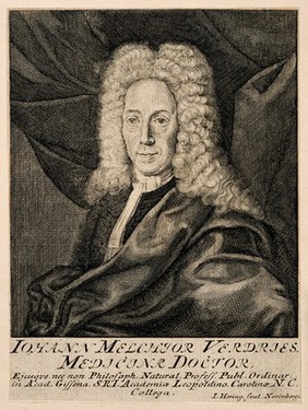 Johann Melchior Verdries. Line engraving by J. Hering.