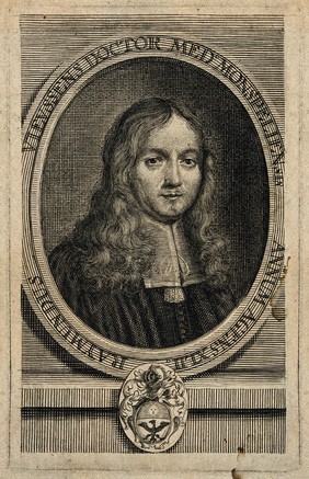 Raymond de Vieussens. Line engraving.