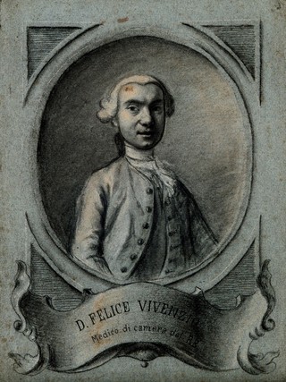 A man designated as Felice Vivenzio. Chalk drawing.