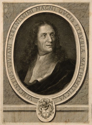 Vincentius Viviani. Line engraving.