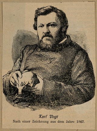 Karl Vogt. Wood engraving.