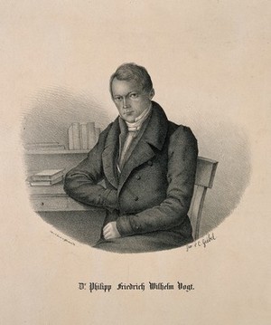 view Philipp Friedrich Wilhelm Vogt. Lithograph by E. Zinck after C. Geibel.