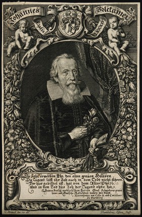 Johannes Volckamer. Line engraving by B. Kilian, 1660, after G. Strauch.