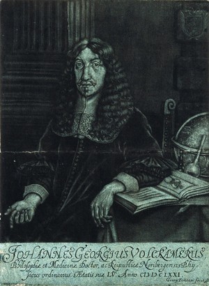 view Johann Georg Volckamer. Mezzotint by G. Fennitzer, 16--.