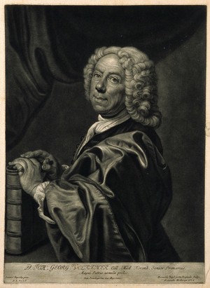 view Johann Georg Volckamer. Mezzotint by B. Vogel, 1736, after J. Kupetzky.