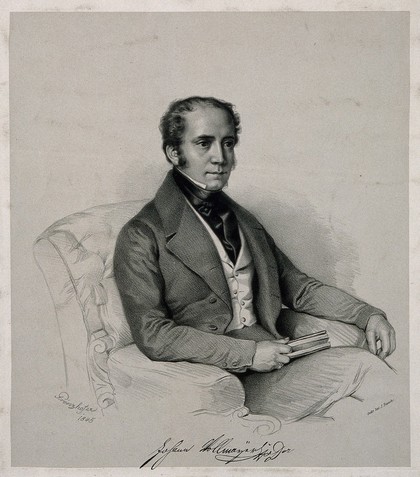 Johann Vollmayer. Lithograph by A. Prinzhofer, 1845.