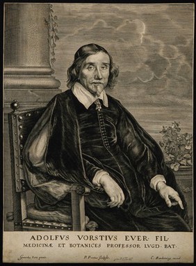 Adolphus Vorstius. Line engraving by P. Pontius after G. Petri.