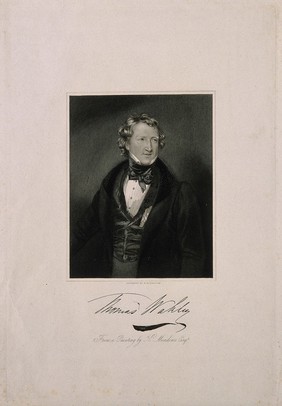 Thomas Wakley. Stipple engraving by W. H. Egleton after J.K. Meadows.