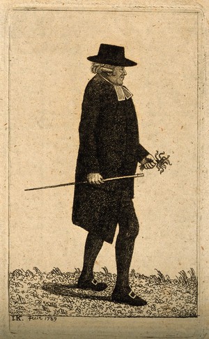 view John Walker. Etching by J. Kay, 1789.