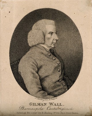 Gilman Wall. Stipple engraving by S. Harding, 1790, after himself.