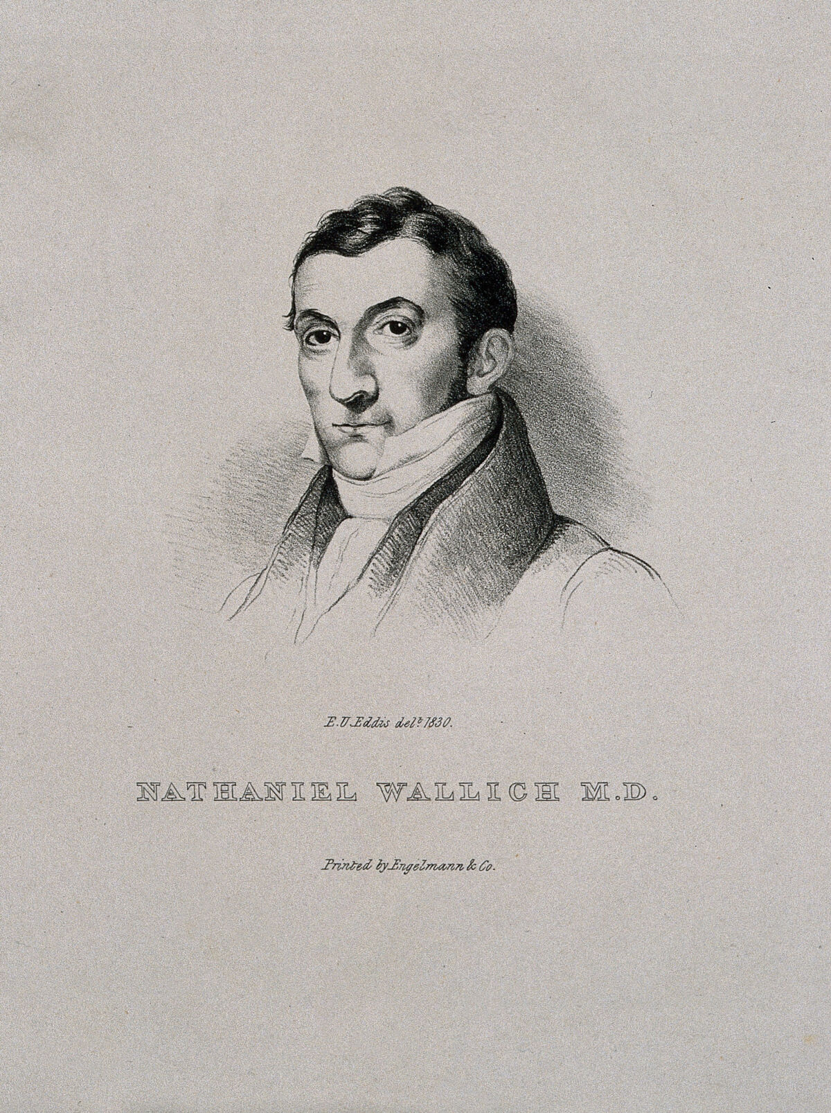 Nathaniel Wallich. Lithograph by E. U. Eddis, 1830., by Eden Upton Eddis