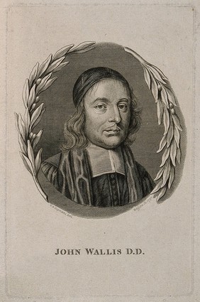 John Wallis. Line engraving by J. Basire, 1791, after G. B. Cipriani.