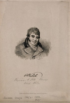 Edward Walsh. Line engraving by J. Kirkwood, 1834, after J. Comerford.