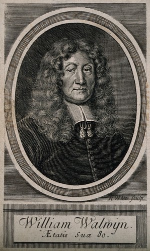 view William Walwyn. Line engraving by R. White, 1696.