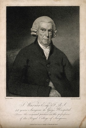 view J. Warner. Stipple engraving by N. Branwhite, 1801, after S. Medley.