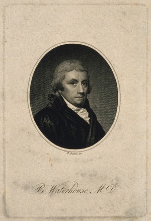 view Benjamin Waterhouse. Line engraving by R. Reeve, 1801.