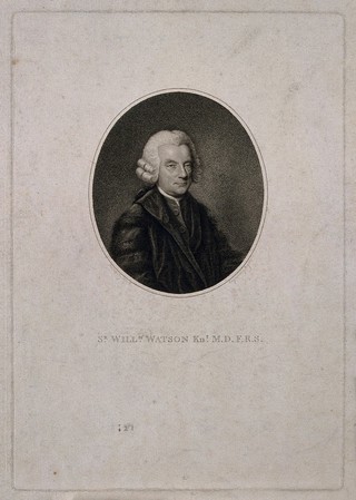 Sir William Watson. Stipple engraving by T. Ryder after L. F. Abbott.