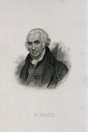 James Watt. Line engraving by Blanchard after Sir T. Lawrence, 1815.