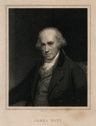 James Watt. Stipple engraving by C. E. Wagstaff, 1845, after Sir W. Beechey.