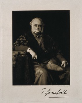 Sir Thomas Spencer Wells. Photogravure by Swan Electric Engraving Co. after R. Lehmann.