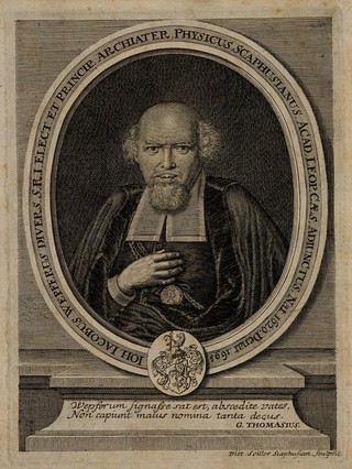 Johann Jakob Wepfer. Line engraving by D. Seiller, 1727.