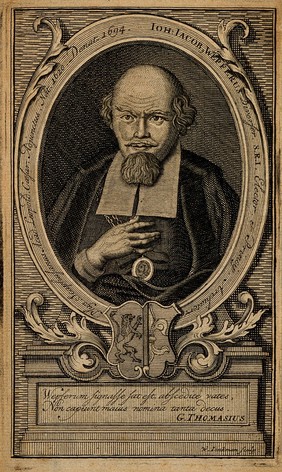 Johann Jakob Wepfer. Line engraving by W. Jonkman, 1724.