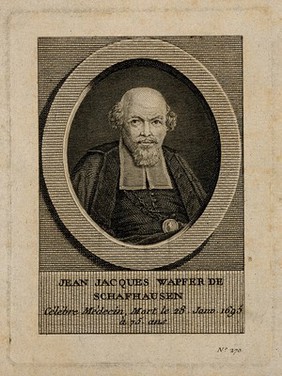 Johann Jakob Wepfer. Line engraving.