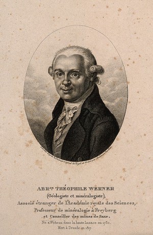 view Abraham Gottlob Werner. Stipple engraving by A. Tardieu after Vogel.