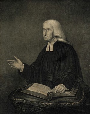 view John Wesley. Stipple engraving after W. Hamilton, 1788.