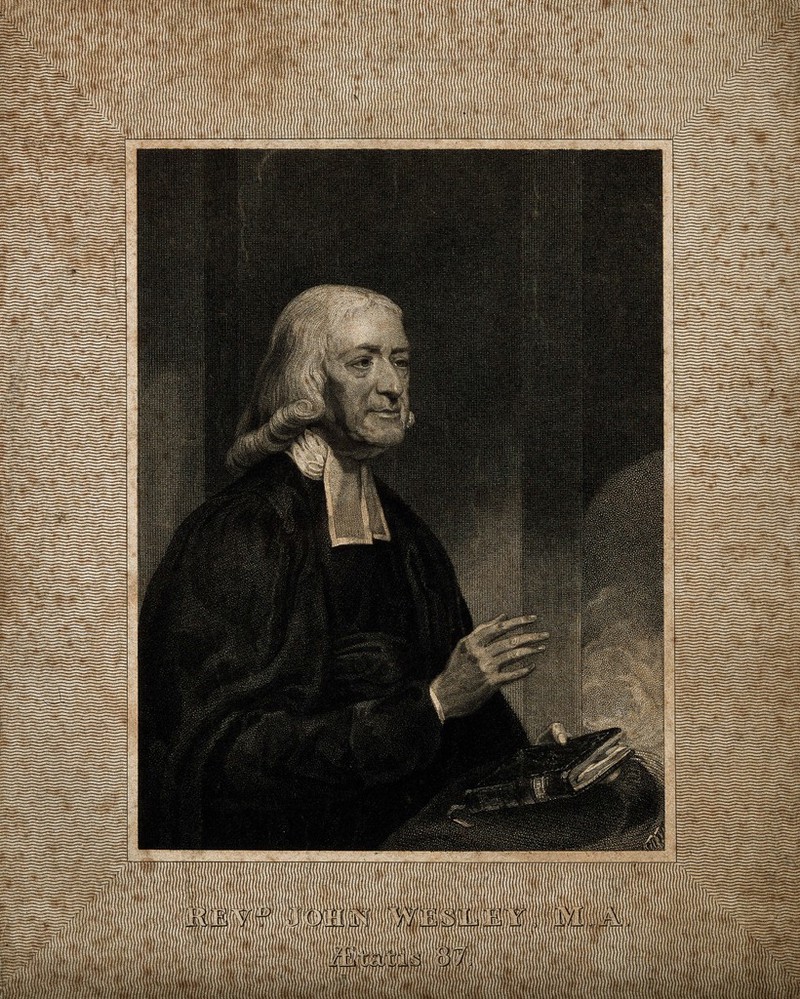 John Wesley. Stipple engraving by W. T. Fry after J. Renton., by William Thomas Fry
