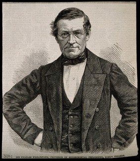 Sir Charles Wheatstone. Wood engraving.