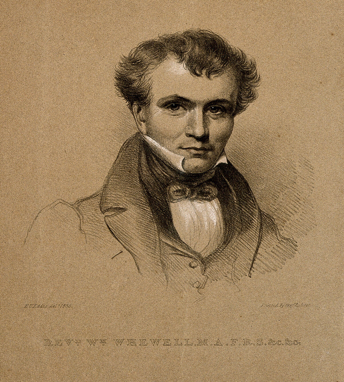 William Whewell. Lithograph by E. U. Eddis, 1835., 1835, by Eden Upton Eddis