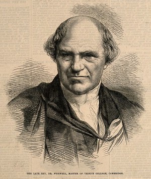 view William Whewell. Wood engraving after Thomas Dewell Scott, 1866.