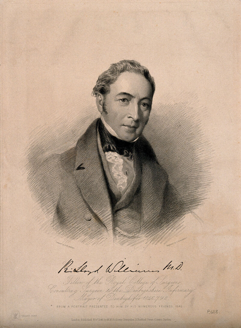 Richard Lloyd Williams. Stipple engraving by J. Posselwhite, 1848, after H. W. Phillips., by Henry Wyndham Phillips
