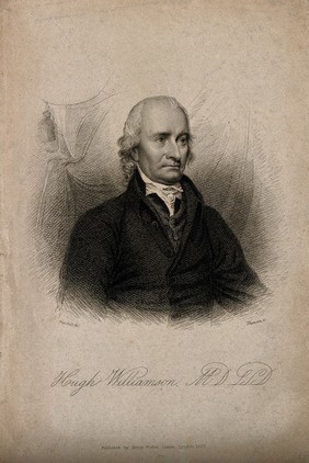 Hugh Williamson. Stipple engraving by Thomson, 1823, after J. Trumbull.