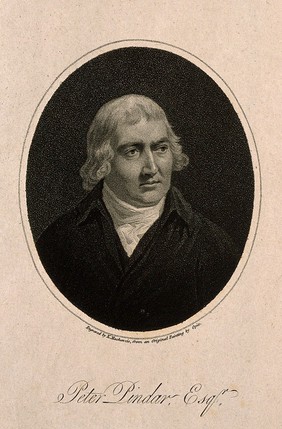 John Wolcot [Peter Pindar]. Stipple engraving by K. Mackenzie, 1798, after J. Opie.