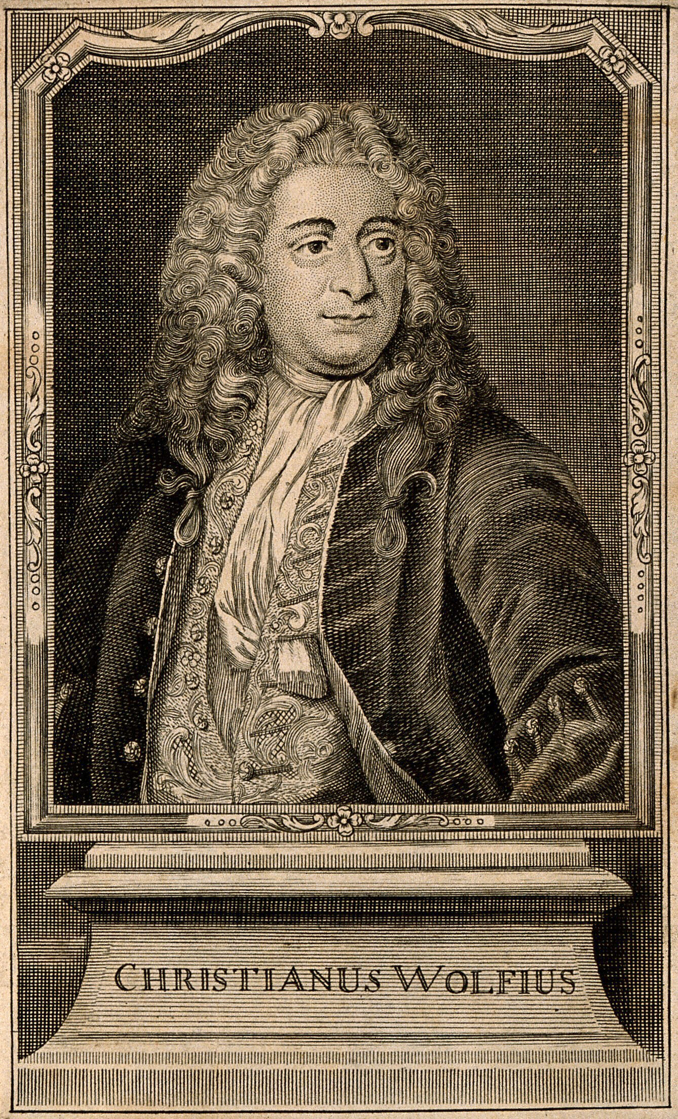 Christian von Wolff. Line engraving by J.B. Brühl. | Wellcome Collection