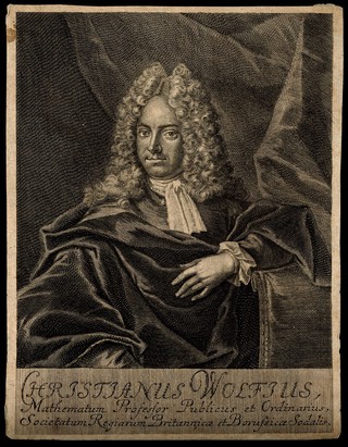 Christian von Wolff. Line engraving.