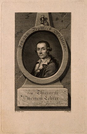 Johann Gottlieb Wolstein. Stipple engraving by C. Kohl after G. Kneip.