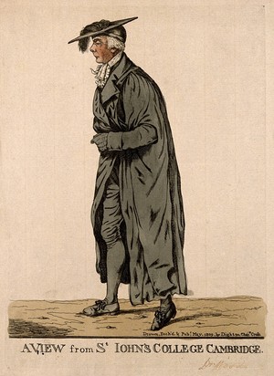 view James Wood. Coloured etching by Robert Dighton, 1809.