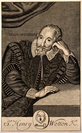 Sir Henry Wotton. Line engraving, 1672, after P. Lombart.