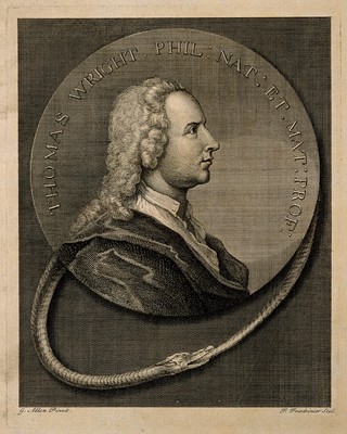 Thomas Wright. Line engraving by P. Fourdrinier after G. Allen.