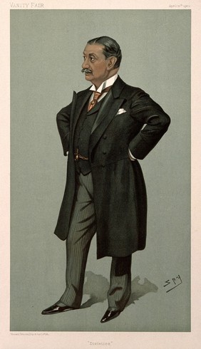 Nathaniel Edward Yorke-Davies. Colour lithograph by Sir L. Ward [Spy], 1900.