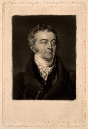 Thomas Young. Mezzotint by G.R. Ward after Sir T. Lawrence.