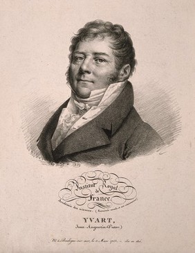 Jean-Auguste-Victor Yvart. Lithograph by J. Boilly, 1823.
