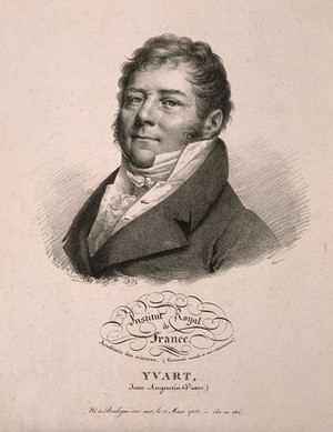 view Jean-Auguste-Victor Yvart. Lithograph by J. Boilly, 1823.