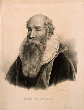 Paolo Zacchias. Lithograph by P. R. Vignéron.