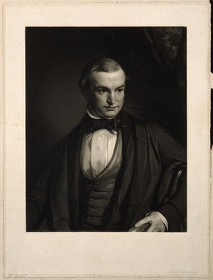 view John Couch Adams. Mezzotint by S. Cousins after T. Mogford.