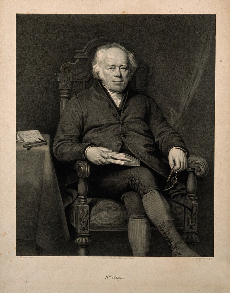 William Allen. Lithograph by C. Baugniet after T. F. Dicksee., by Thomas Francis Dicksee